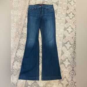 7 For All Mankind Dark Blue Flare Jeans
